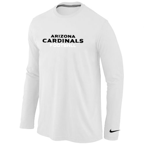 Nike Arizona Cardinals Authentic Font Long Sleeve NFL T-Shirt - White